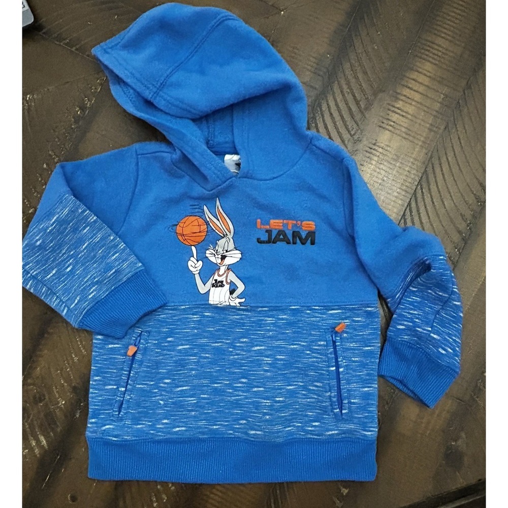Space Jam Kids Hoodie Size 2T‎ Bugs Bunny All Seasons Basketball Hoodie Spring